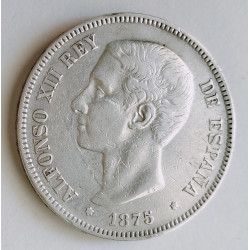 5 pesetas de Alfonso XIII 1875*75