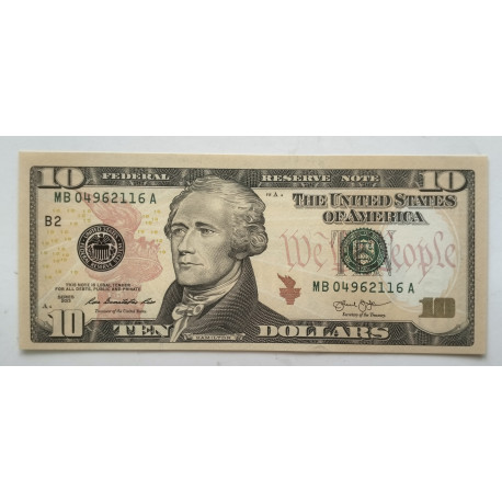 USA Billete de 10 dólares 2013