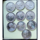 Lote de 7 monedas de plata de Alfonso XIII