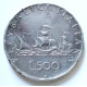 Italia 500 liras de plata