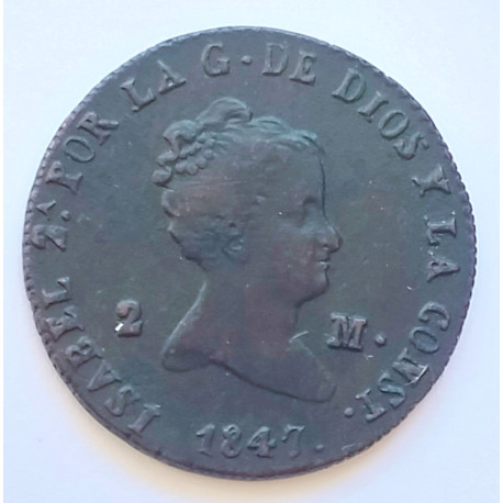 2 maravedís Segovia 1847
