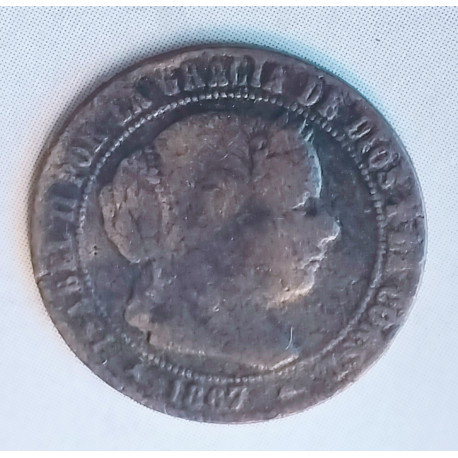 1/5 céntimos de peso Segovia 1867