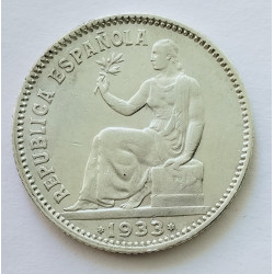 1 peseta plata 1933*34