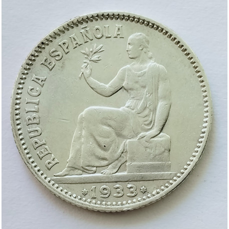 1 peseta plata 1933*34