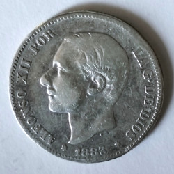 2 pesetas de 1883