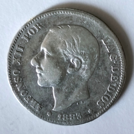 2 pesetas de 1883