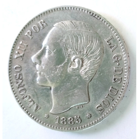 5 pesetas de 1885*87 MSM