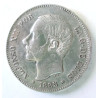 5 pesetas de Alfonso XII de 1885*87 MSM