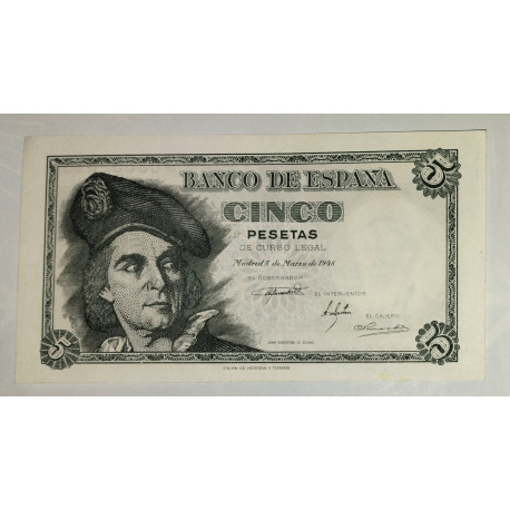 5 PESETAS 22 JULIO 1954