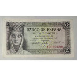 5 pesetas 13 de febrero 1943