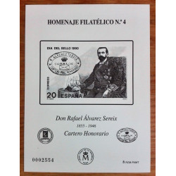 2008 HOMENAJE FILATÉLICO n 4 RAFAEL ALVAREZ SEREIX