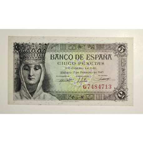 5 pesetas 13 de febrero 1943