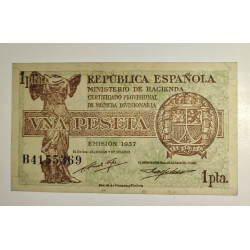 Billete de 1 peseta de 1937 República