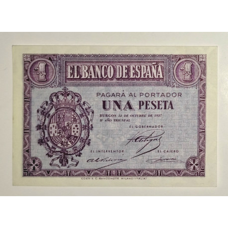 1 peseta 1937 Burgos