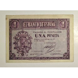 BILLETE DE 1 PESETA DE 1937