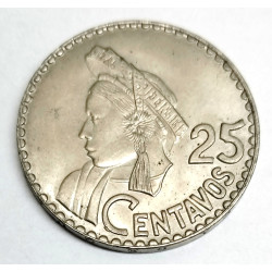 25 centavos de Guatemala 1965