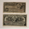 50 centavos y 1 peso Isla de Cuba 1896