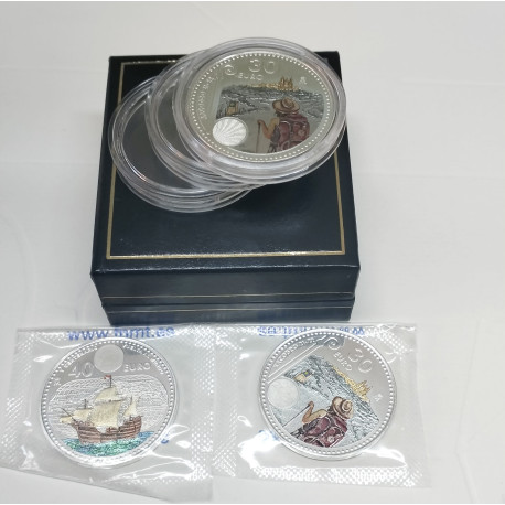 Lote 3 monedas de plata