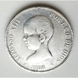 5 pts Alfonso XIII 1888*88 MS M