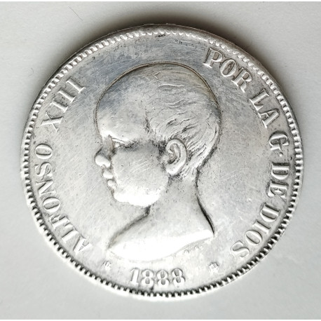 5 PESETAS ALFONSO XIII 1891*91