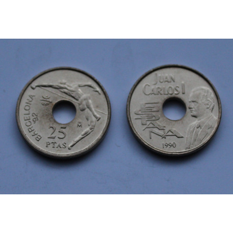 25 PESETAS 1990 SALTO DE ALTURA