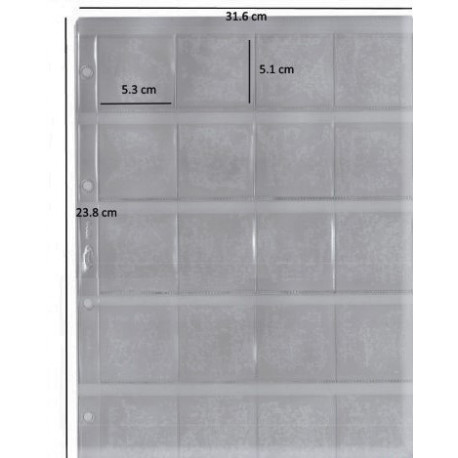FUNDA DE 20 ESPACIOS MONEDAS ENCARTONADAS. 