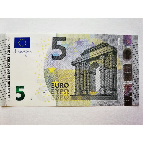 Billete sin circular de 5 euros de 2013 Dragui