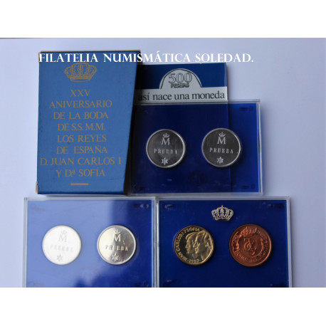 ESTUCHE DE 500 PTS 25 ANIVERSARIO BODAS JUAN SS  CARLOS Y SOFIA