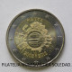 2 € MALTA X ANIVERSARIO DEL EURO 2012