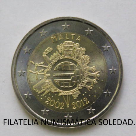 2 € X ANIVERSARIO DEL EURO 2012