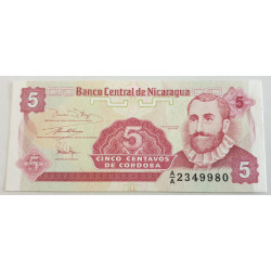 NICARAGUA BILLETE 1 CENTAVO DE CORONA