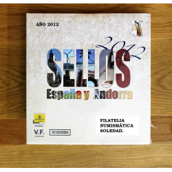 LIBRO FILATELICO CON SELLOS 2012 ESPAÑA Y ANDORRA