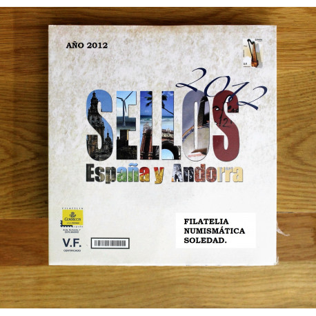 LIBRO FILATELICO 2012 ESPAÑA Y ANDORRA