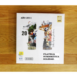 LIBRO FILATELICO CON SELLOS 2011 ESPAÑA Y ANDORRA