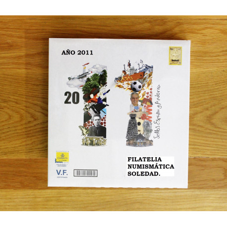 LIBRO FILATELICO CON SELLOS 2011 ESPAÑA Y ANDORRA