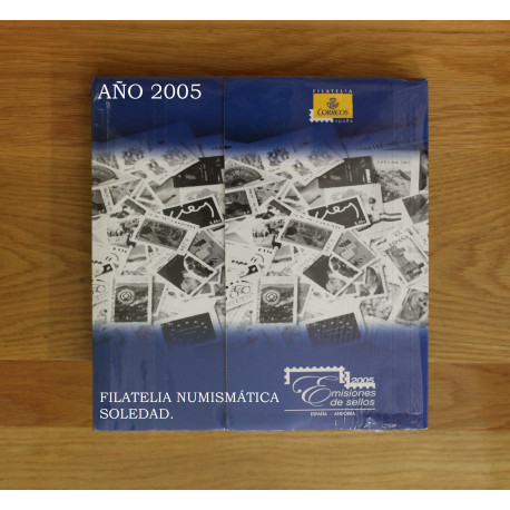 LIBRO FILATELICO CON SELLOS 2005 ESPAÑA Y ANDORRA