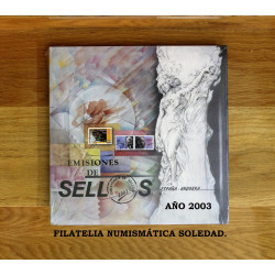 LIBRO FILATELICO CON SELLOS 2003 ESPAÑA Y ANDORRA
