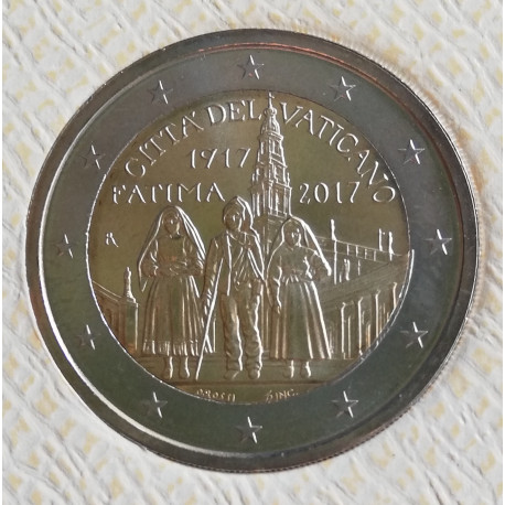 2 EUROS  VATICANO 2a 2017  APARION DE FÁTIMA 
