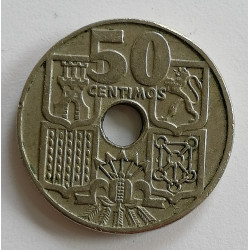 MONEDA DE 50 CENTIMOS 1949*51