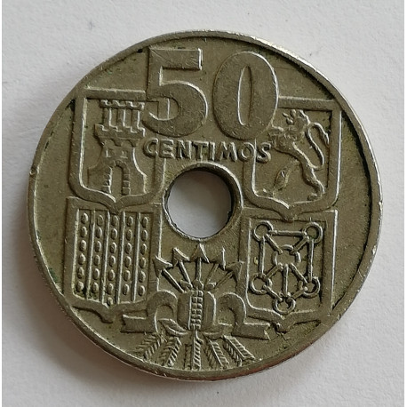 MONEDA DE 50 CENTIMOS 1949*51
