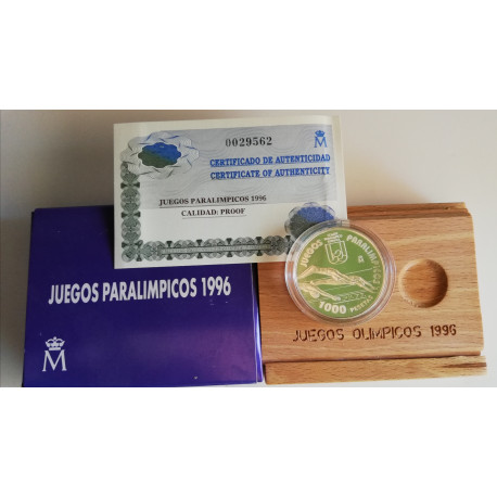 MONEDA DE 1.000 PTS PARALÍMPICOS NATACIÓN 1996