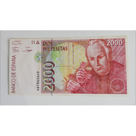 Billete de 2.000 pesetas 1992