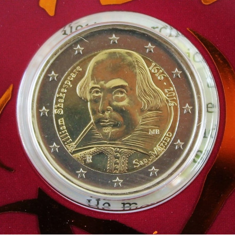 2 € SAN MARINO SHAKESPEARE 2016