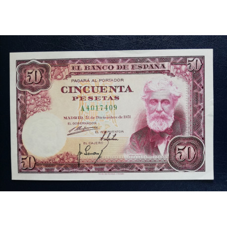 50 PESETAS 31 DICIEMBRE 1951